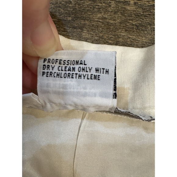 Carlisle Sport 100% Silk Women Trousers Size 14 Off White Vintage Old Money Flaw - Picture 12 of 16